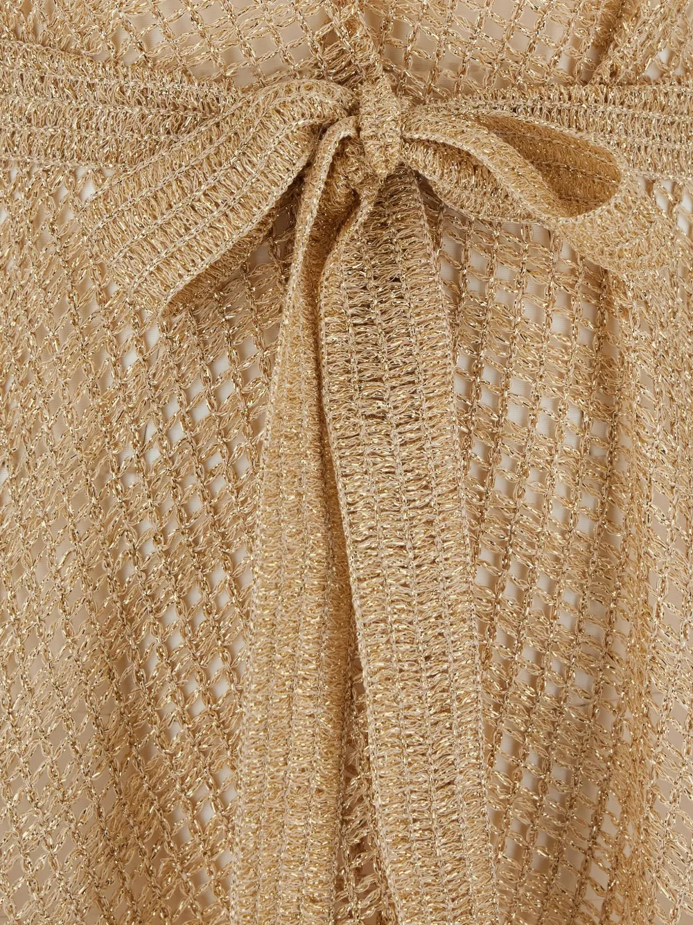 Twinset Fringed Dress In Neutrals