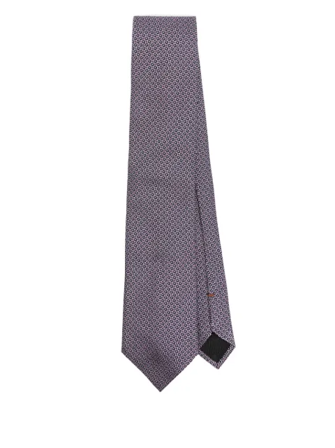 Zegna corbata con motivo en jacquard