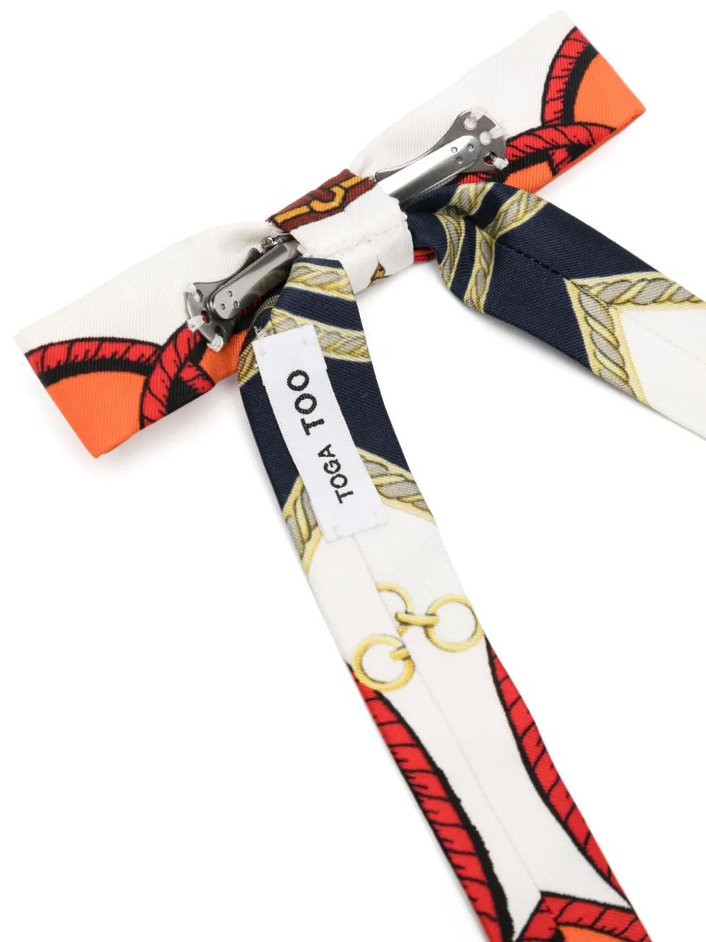 Toga Metalen stropdas met print - Oranje