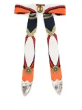 Toga printed metal ribbon tie - Orange