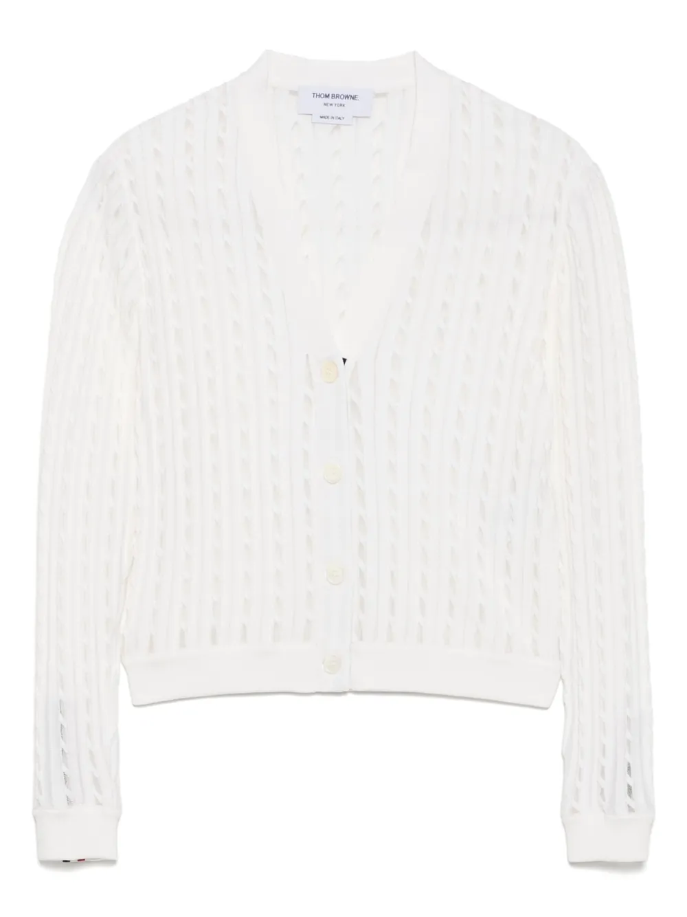 Thom Browne Kabelgebreid vest Wit