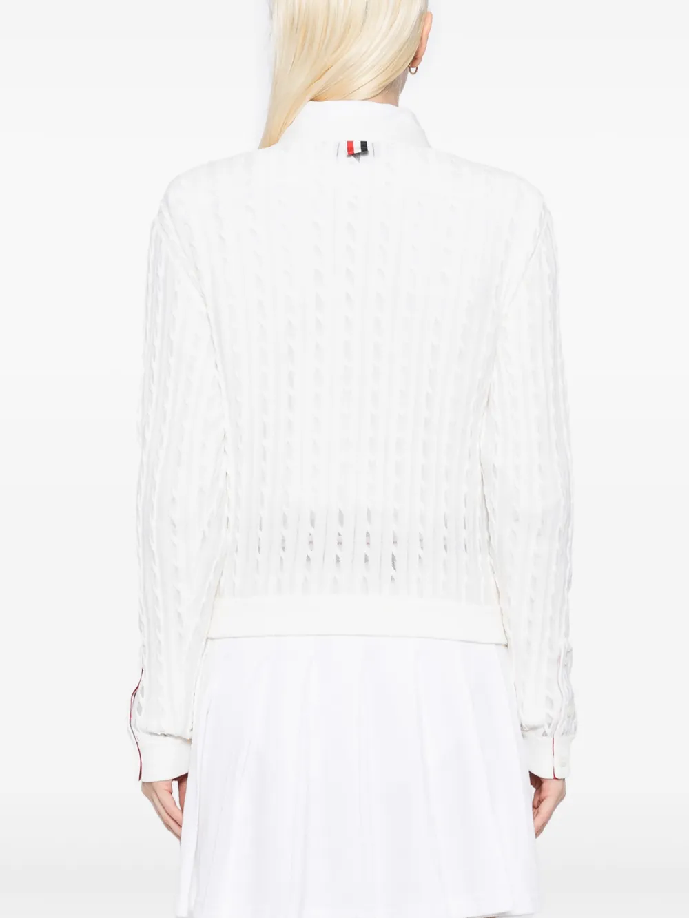 Thom Browne Kabelgebreid vest Wit