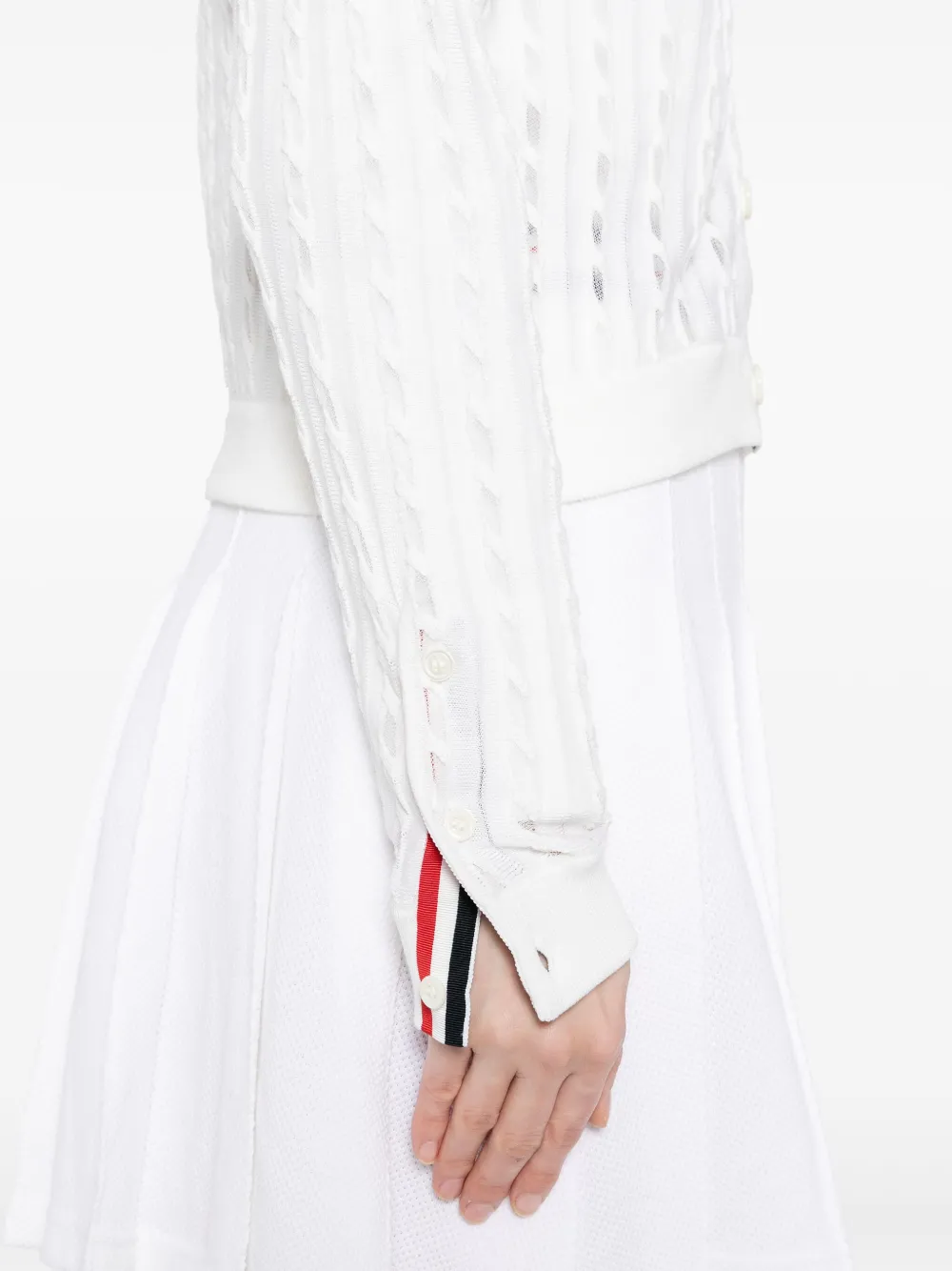 Thom Browne Kabelgebreid vest Wit