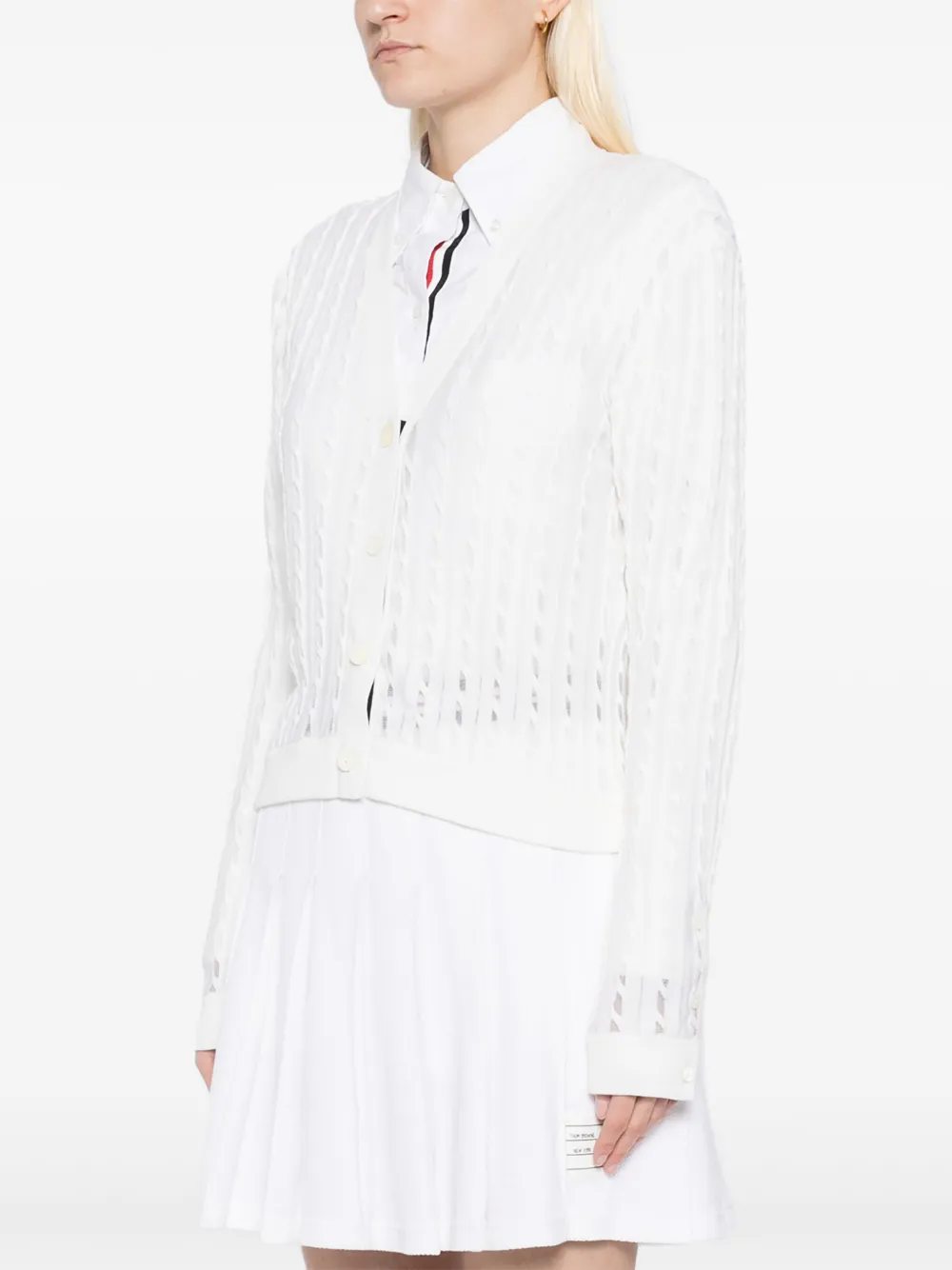 Thom Browne Kabelgebreid vest Wit