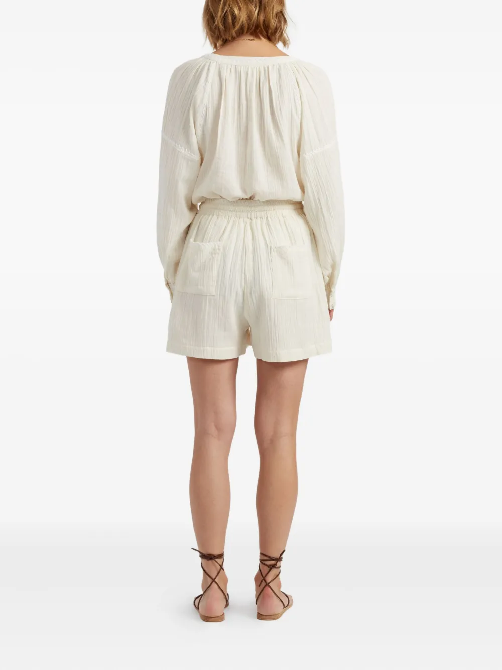 Chinti & Parker Shorts met trekkoord en kwastje Beige