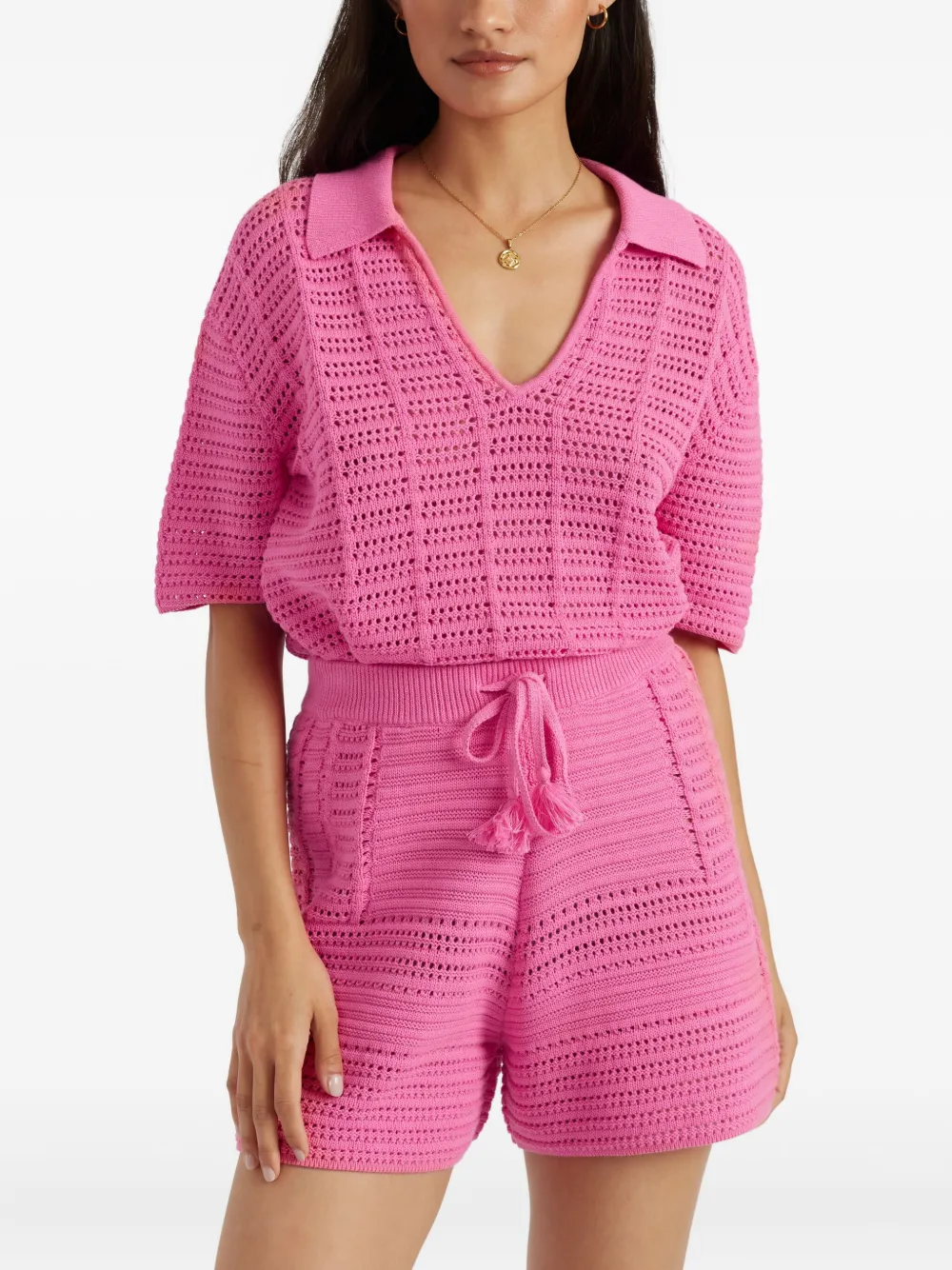 Shop Chinti & Parker Crochet-knit Shorts