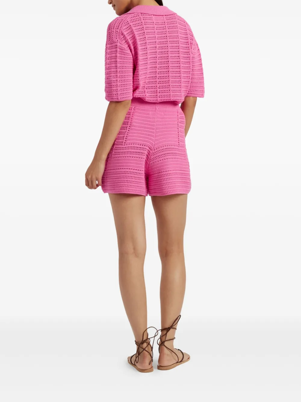 Shop Chinti & Parker Crochet-knit Shorts