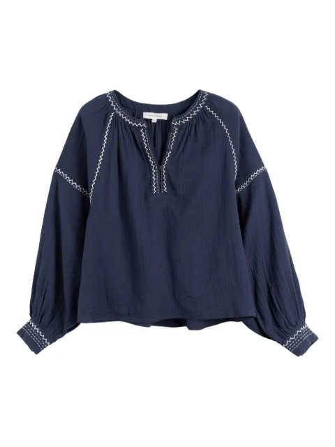 Chinti & Parker St. Tropez embroidered-detail blouse