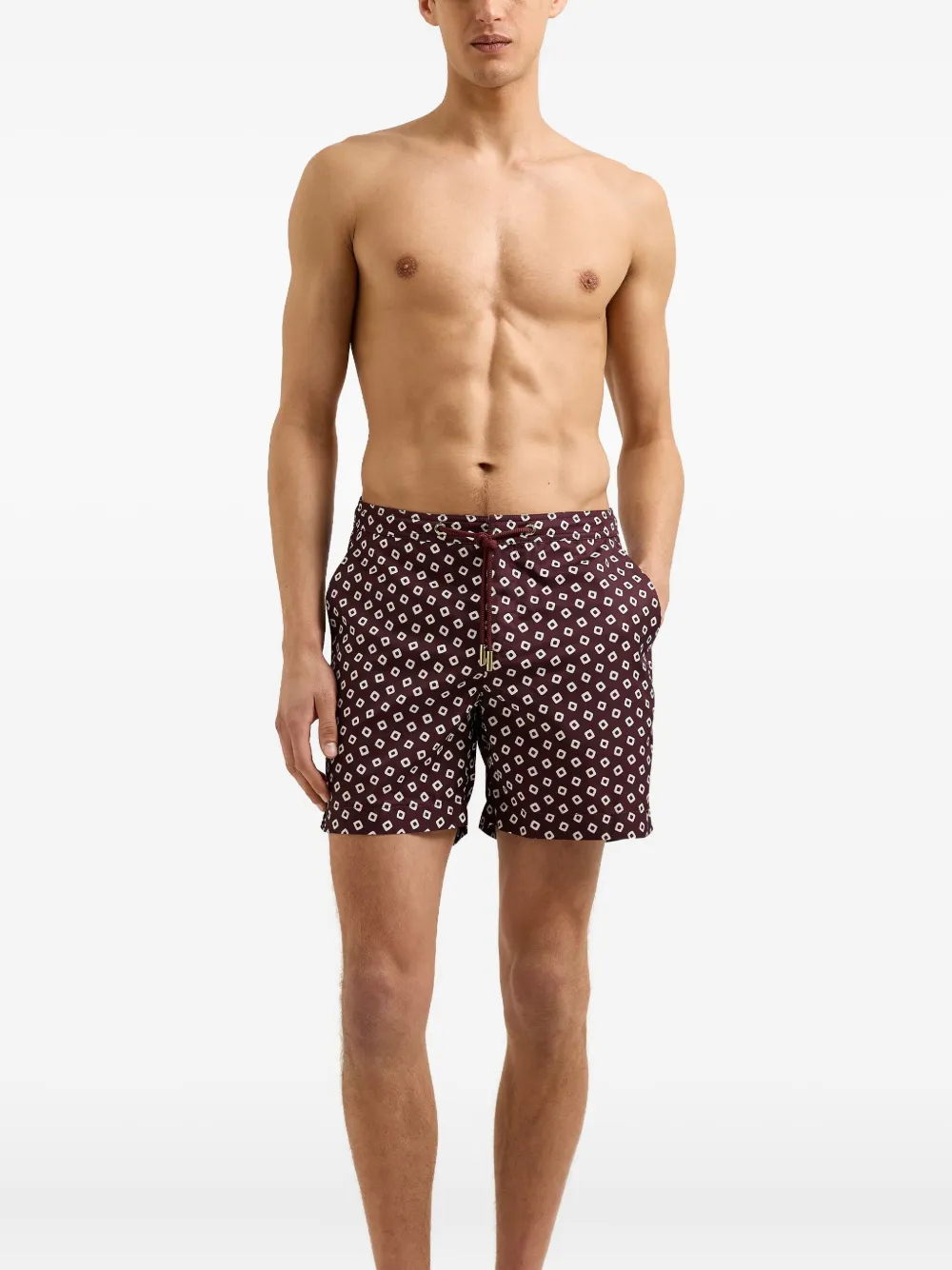 Orlebar Brown Zwembroek met geometrische print Rood
