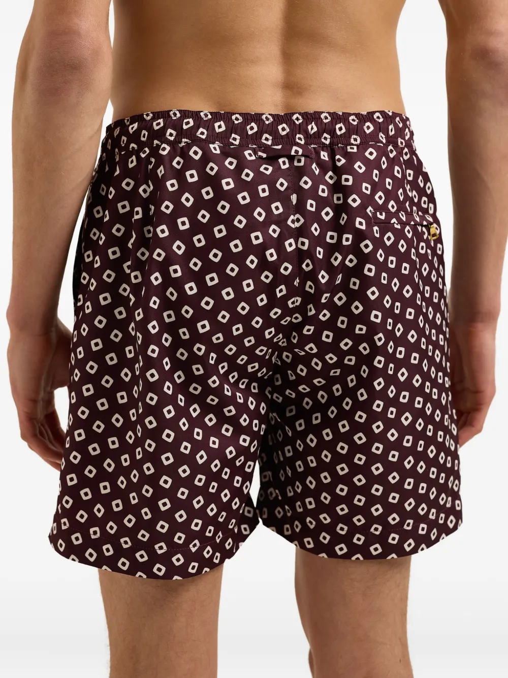 Orlebar Brown Zwembroek met geometrische print Rood