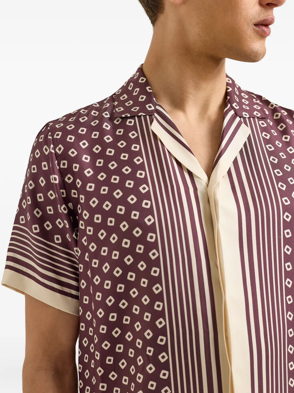 Orlebar Brown Maitan overhemd Rood