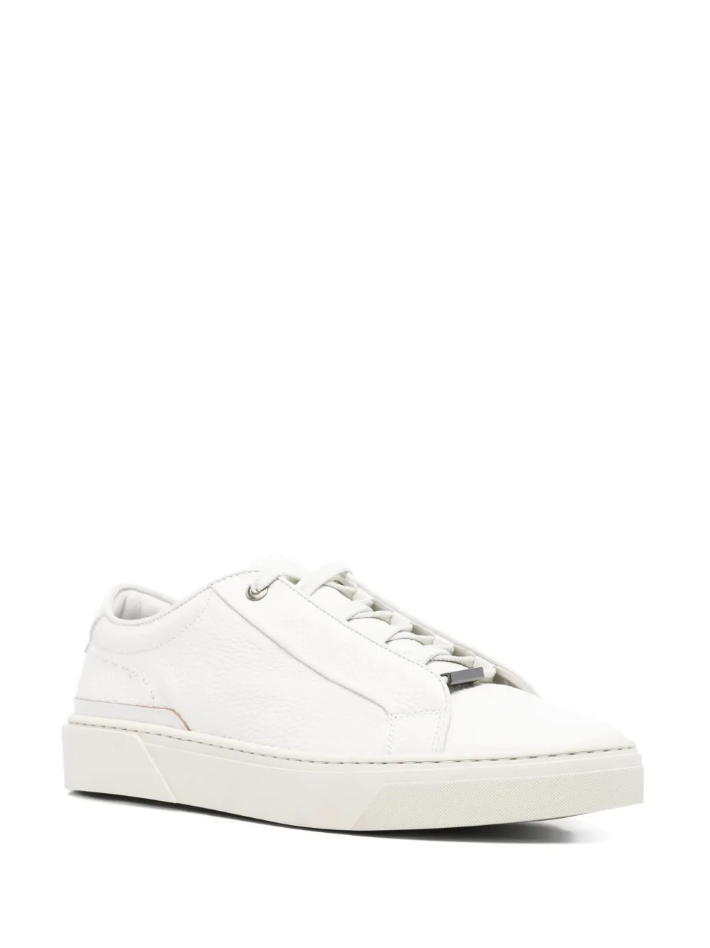 BOSS Sneakers van bewerkt leer Wit