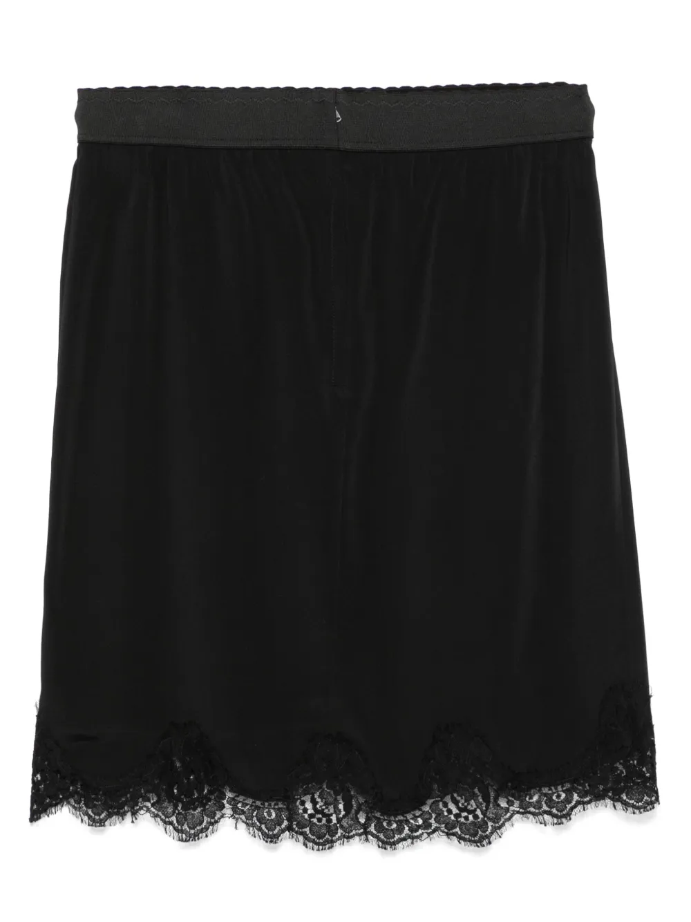 Dolce & Gabbana Pre-Owned 2000s midi-rok met kanten afwerking - Zwart