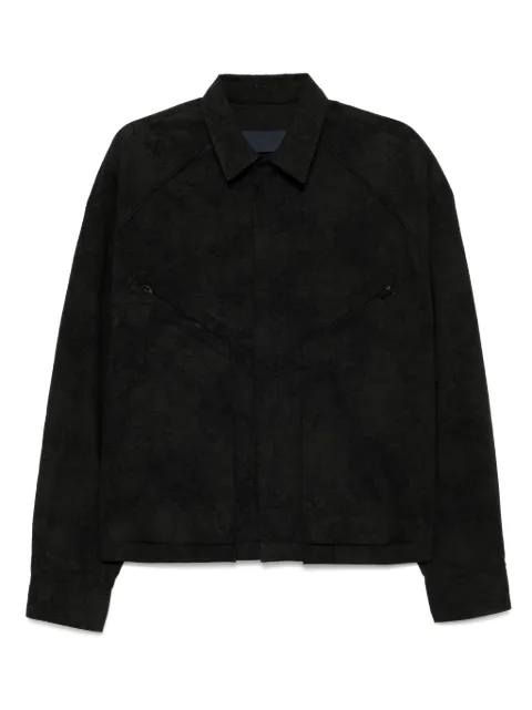 Juun.J painted striped shirt jacket