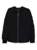 Juun.J puckered zip-up jacket - Black