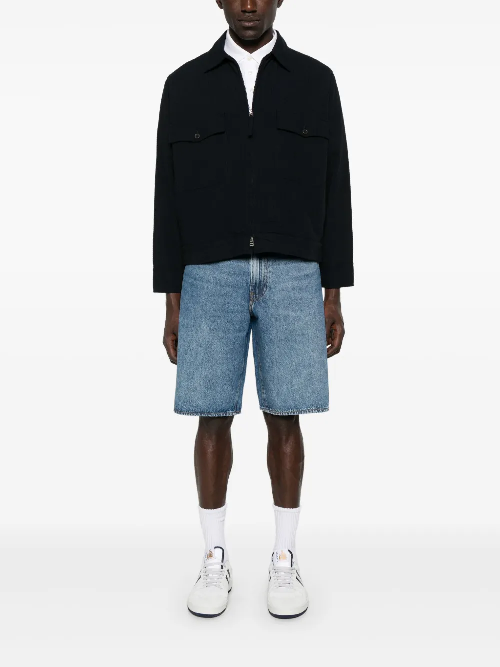 BOSS Poloshirt met textuur - Wit