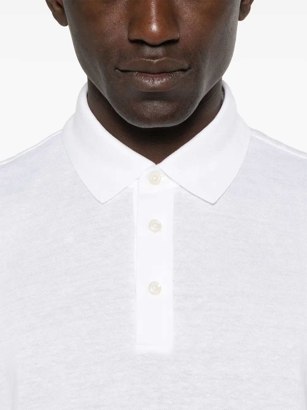 BOSS Poloshirt met textuur Wit