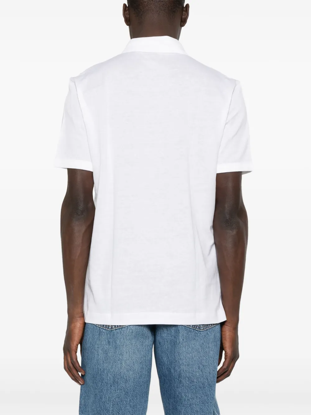 BOSS Poloshirt met textuur Wit