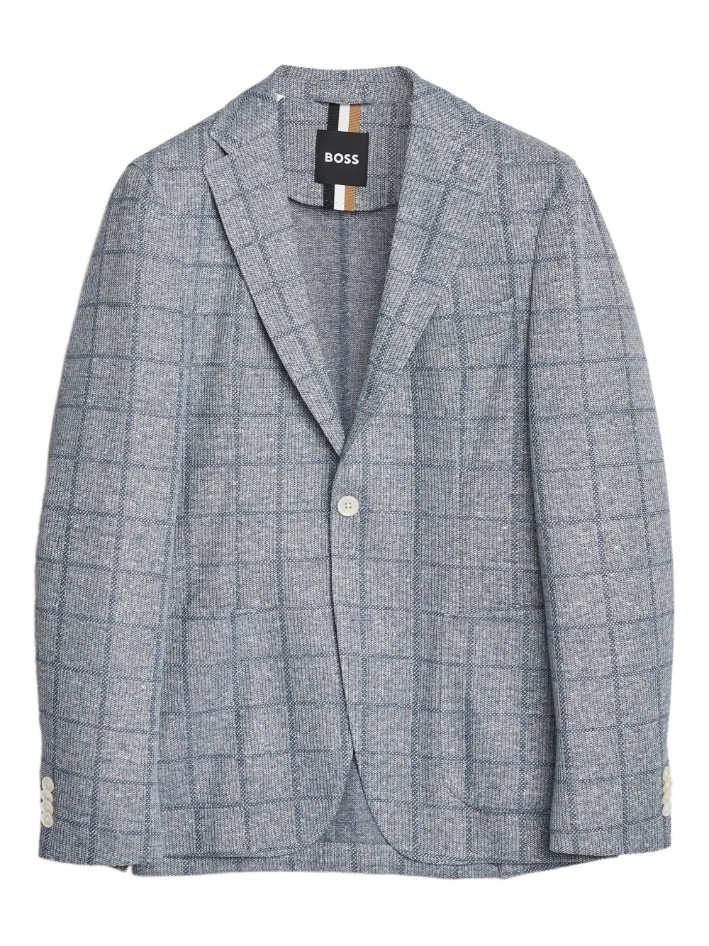 BOSS checked single-breasted blazer | Image 1