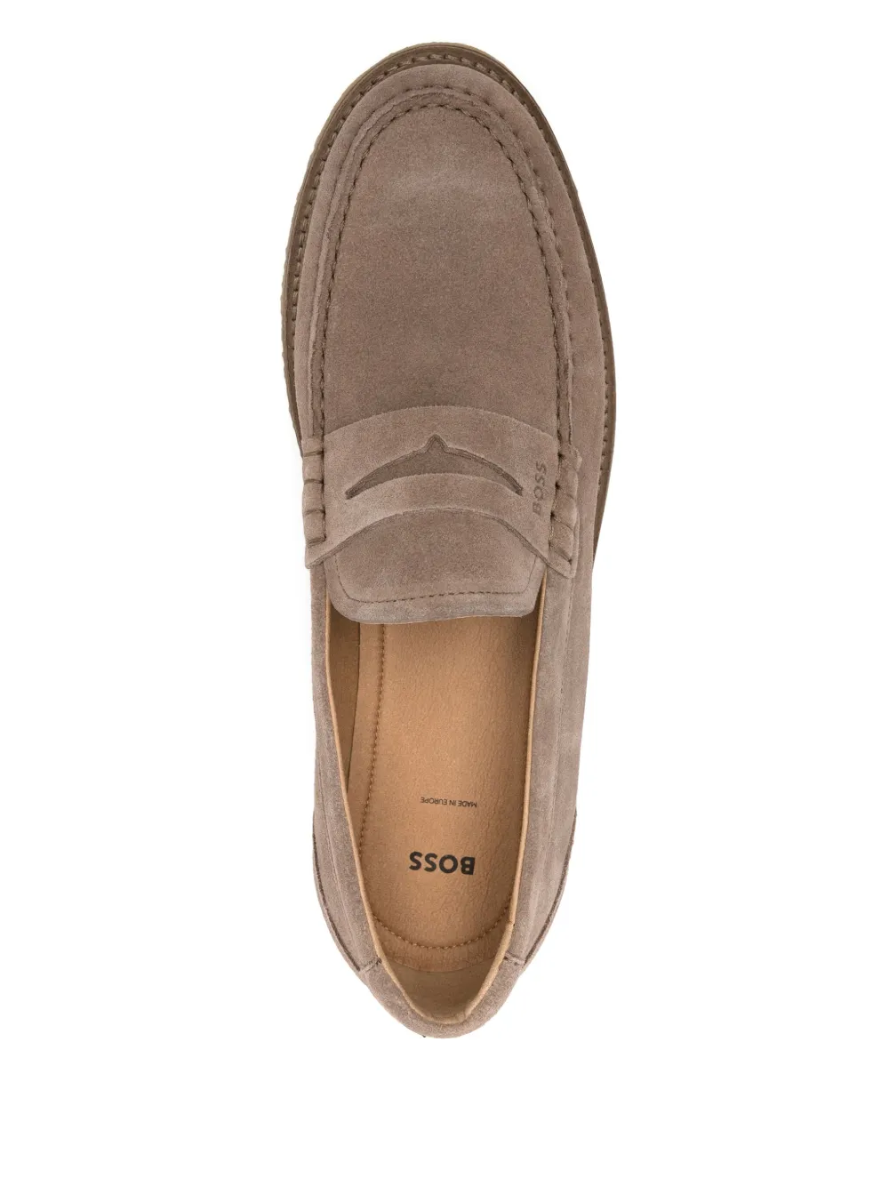 BOSS suede loafers Neutrals
