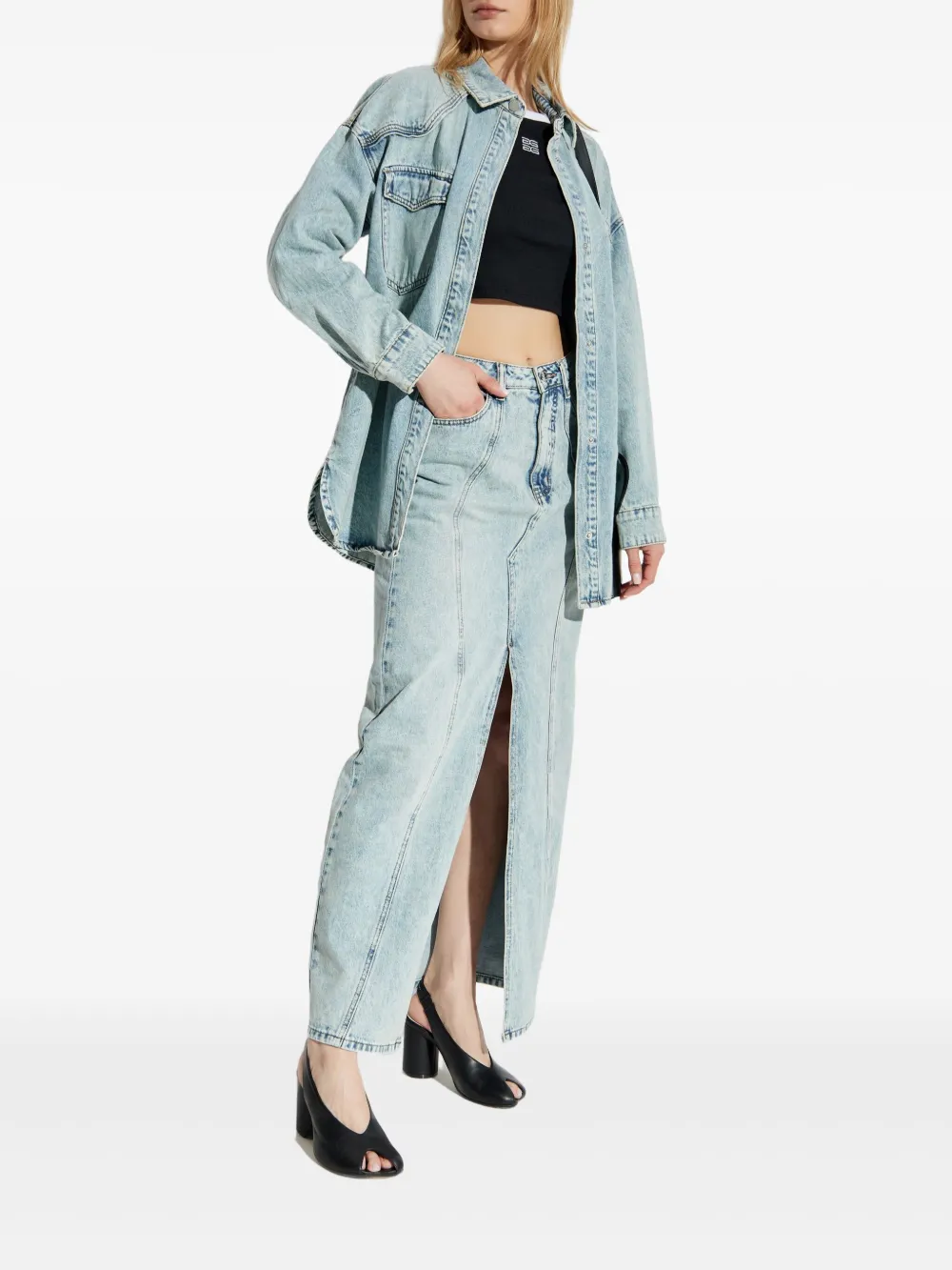 Gestuz GZasher denim rok - Blauw