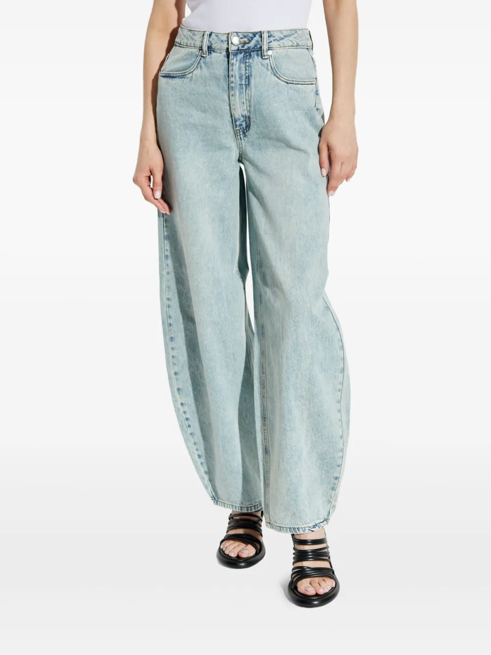 Gestuz Jeans met logopatch Blauw