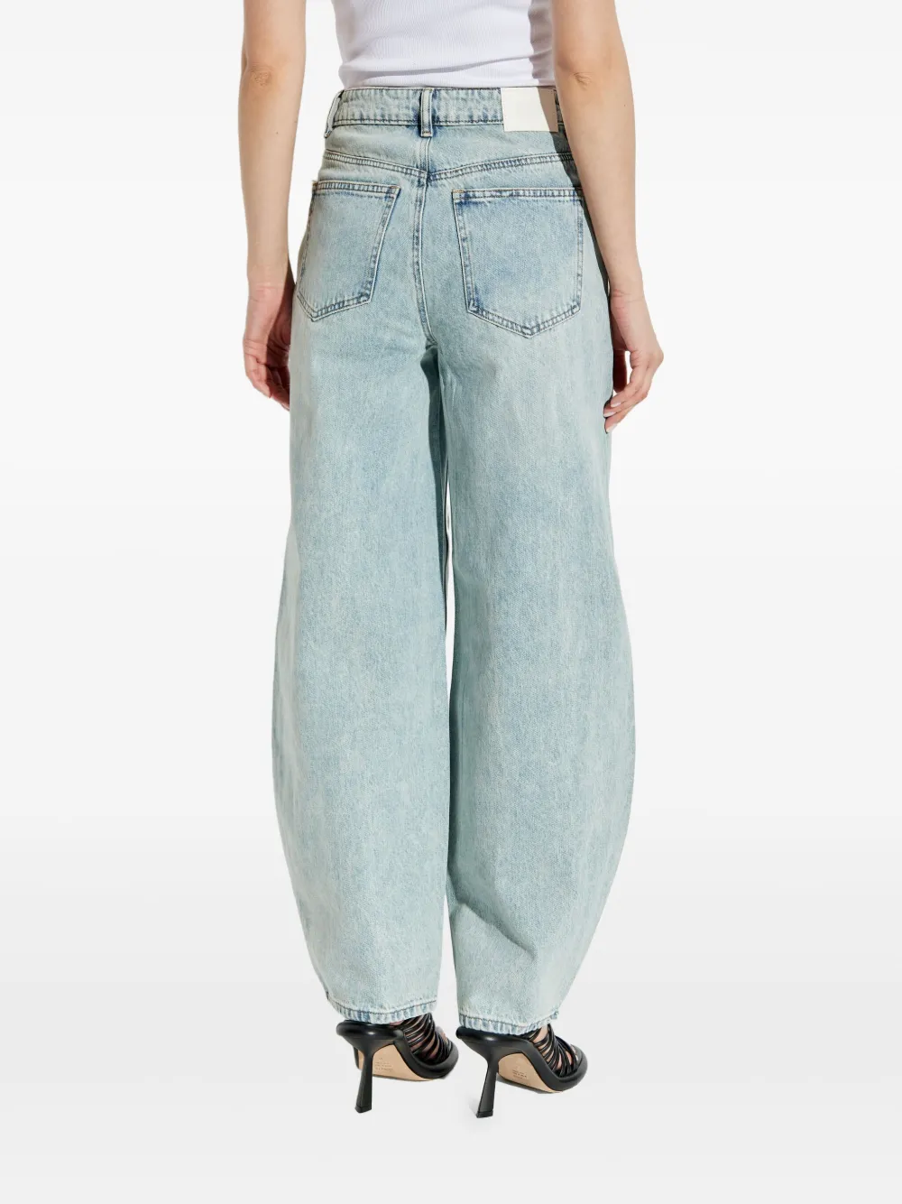 Gestuz Jeans met logopatch Blauw