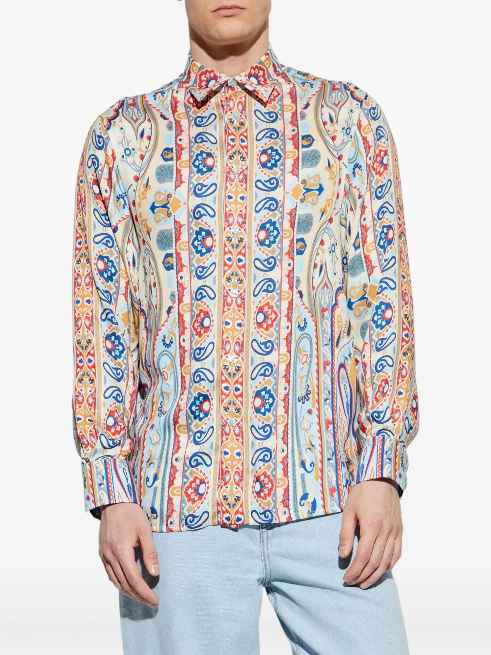 ETRO Overhemd met paisley-print Blauw