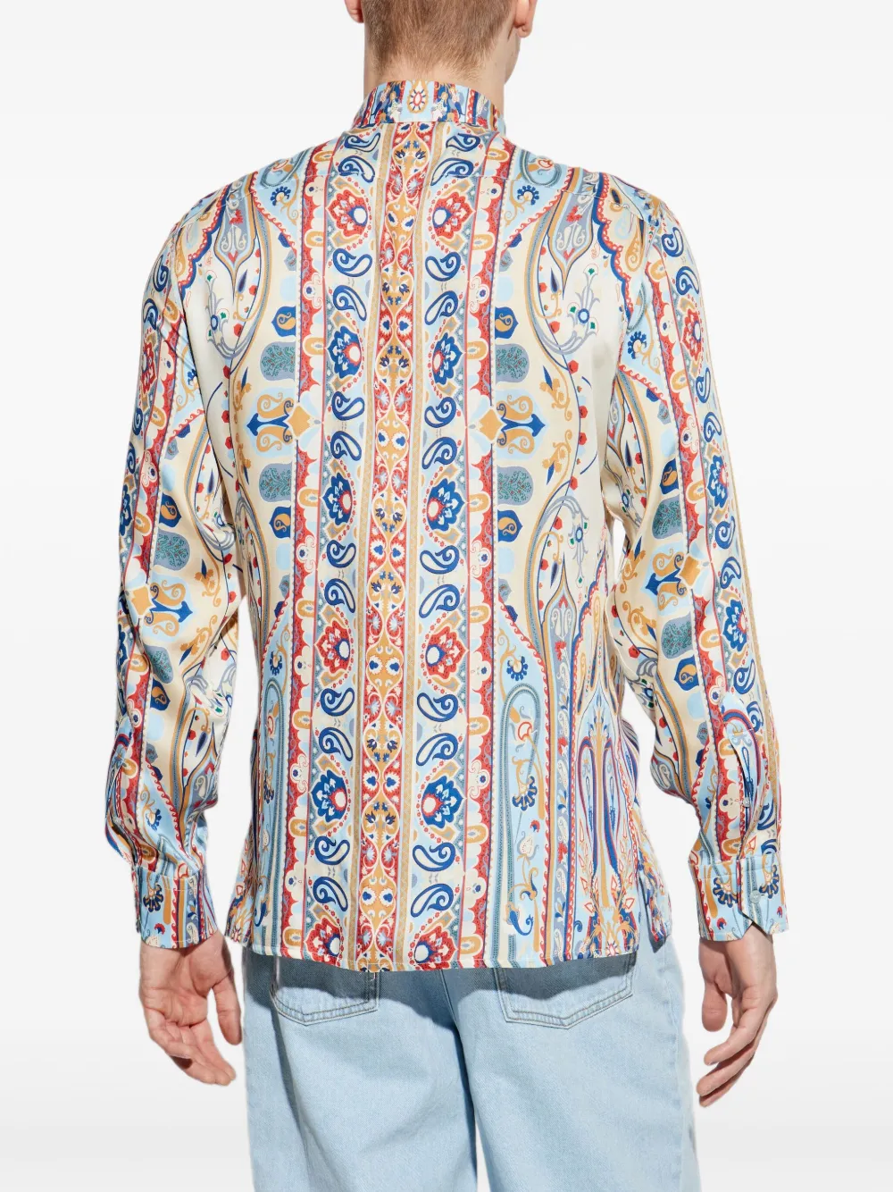 ETRO Overhemd met paisley-print Blauw