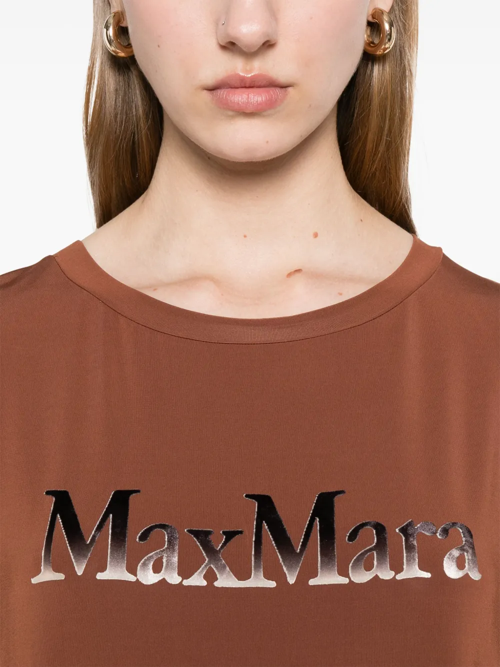 Max Mara Luna mini-jurk Bruin