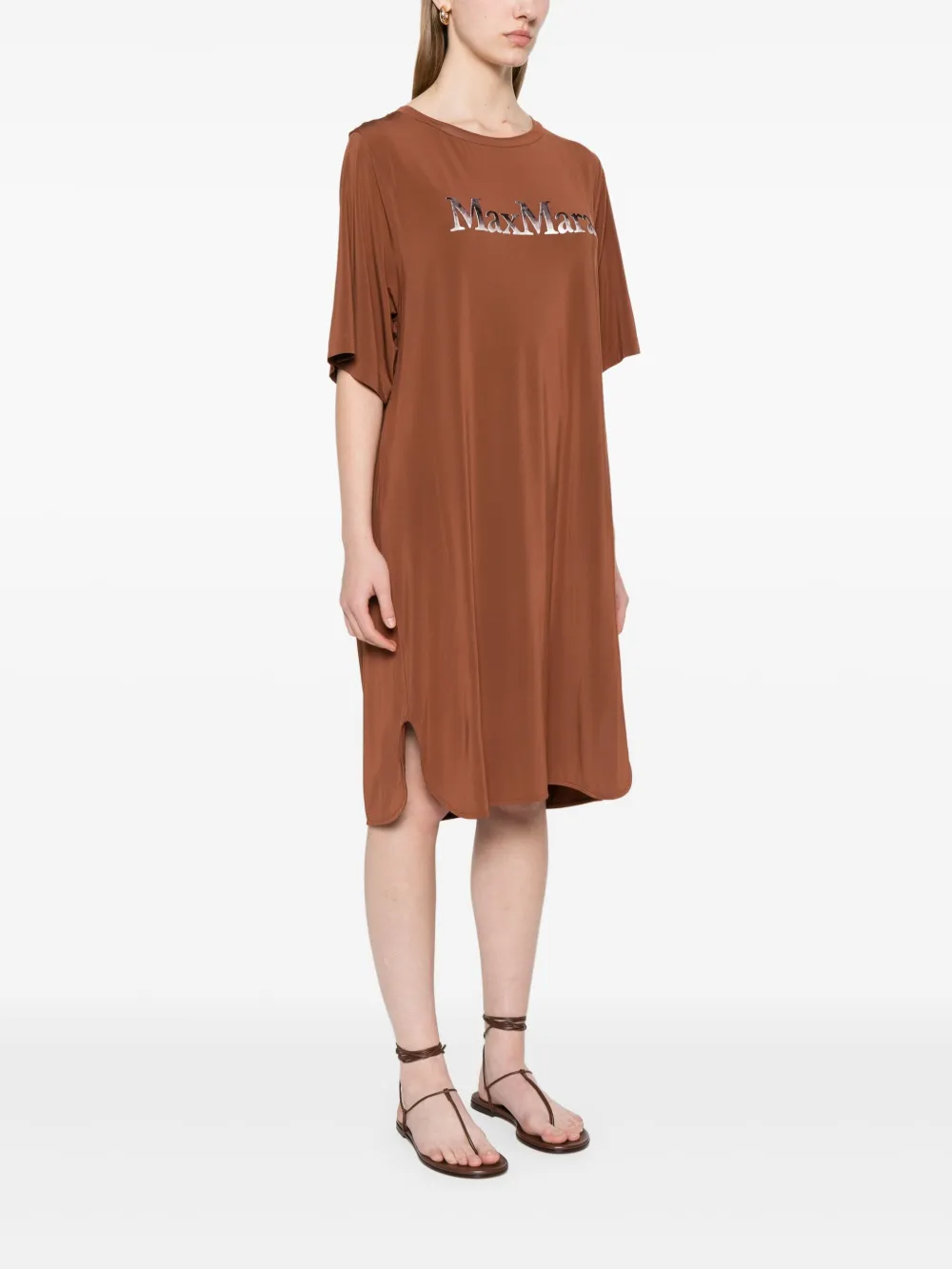 Max Mara Luna mini-jurk Bruin