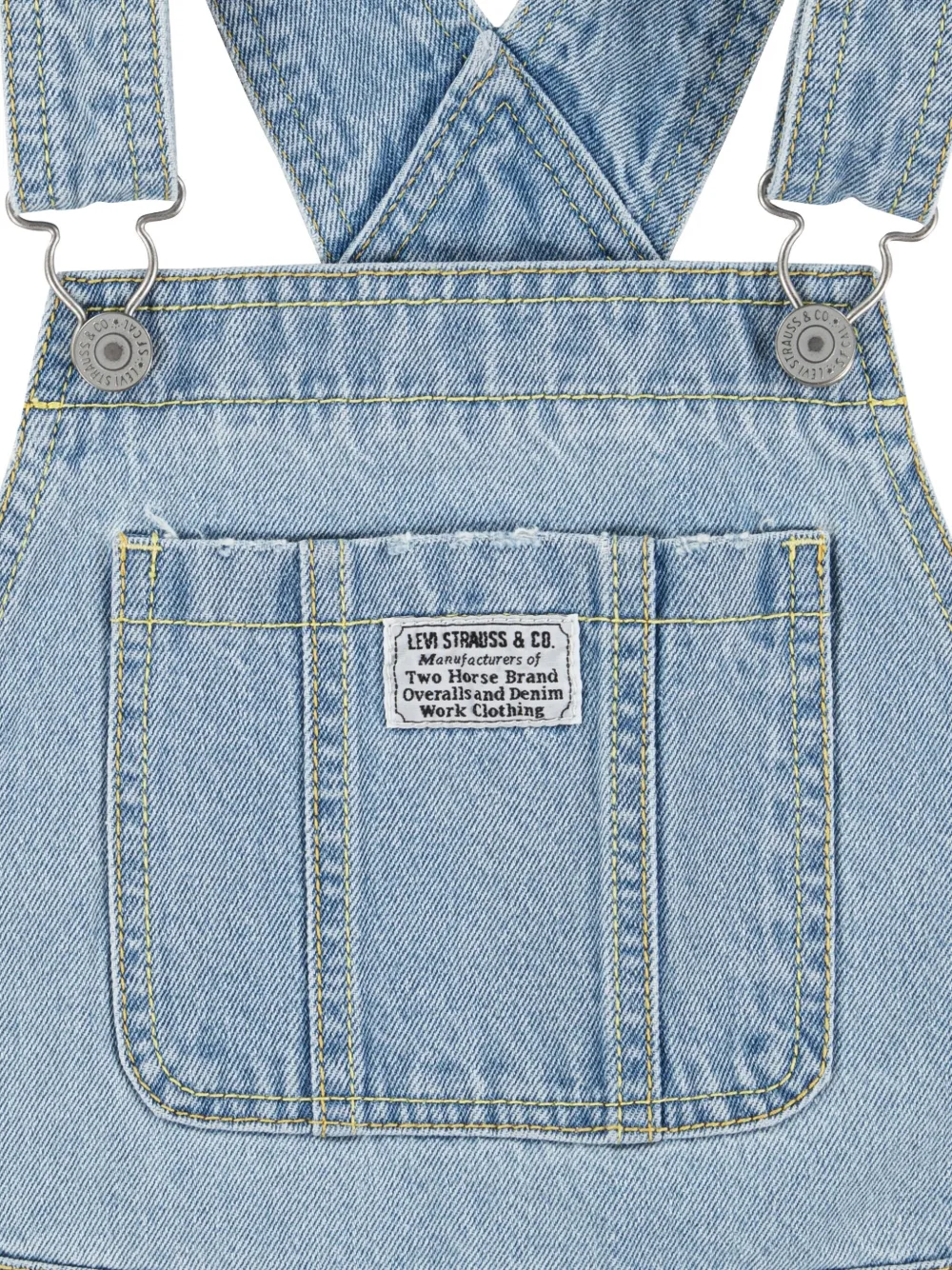 Levi's Kids Overall spijkershorts Blauw