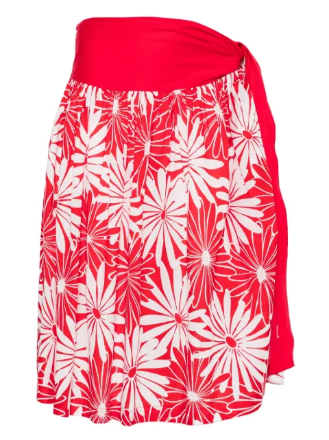 Saint Laurent Pre-Owned 1970s floral-print midi skirt