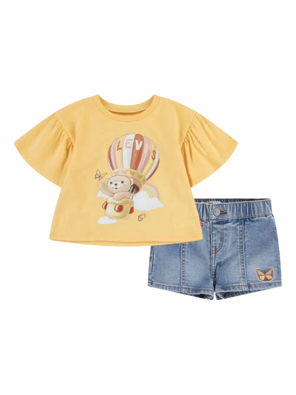 Levi's Kids プリント Tシャツ&ショートパンツ - ブルー Levi's Kids プリント Tシャツ&ショートパンツ - ブルー