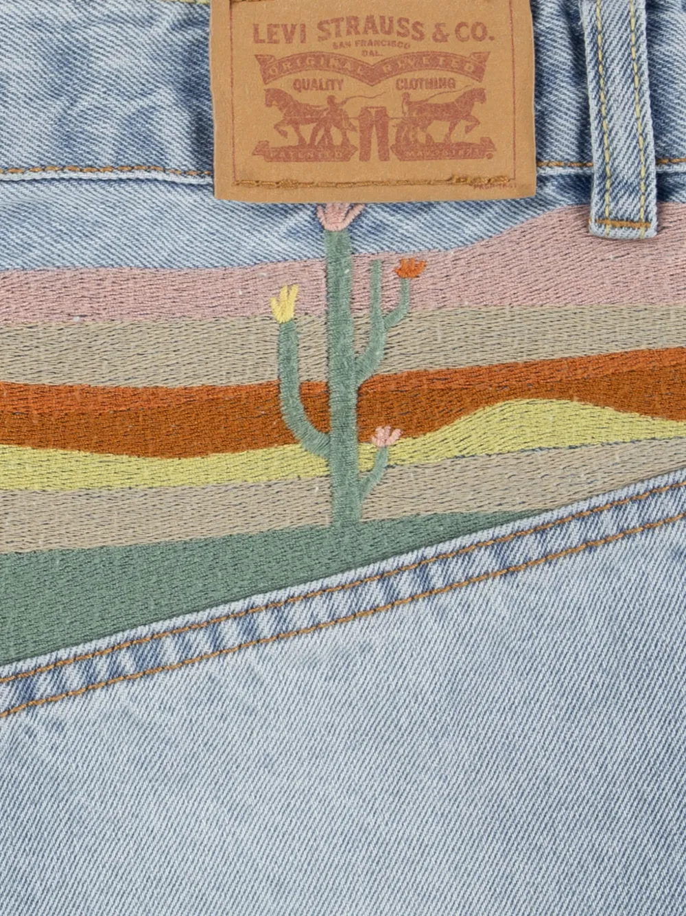 Shop Levi's Embroidered Denim Shorts