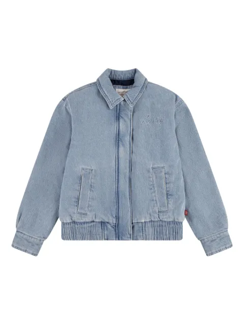 Levi's Kids logo-embroidered denim jacket