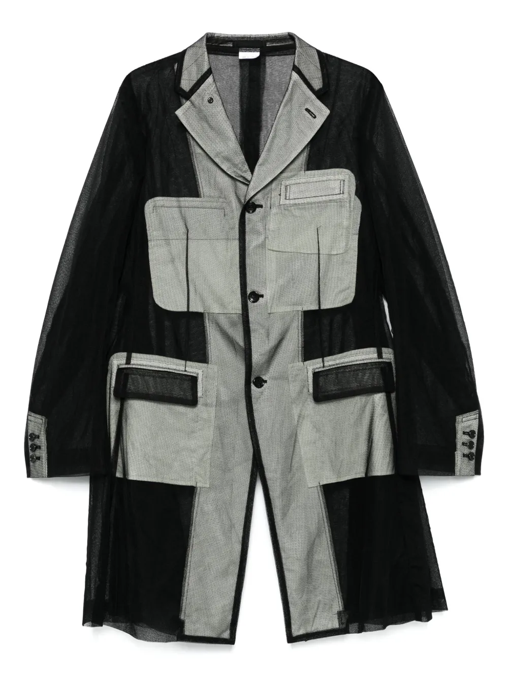 Comme des Garçons Homme Plus abrigo con botones | negro | Image 1