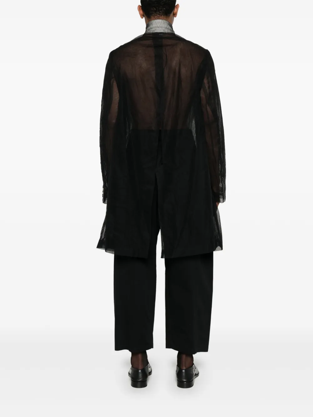Comme des Garçons Homme Plus Jas met enkele rij knopen Zwart