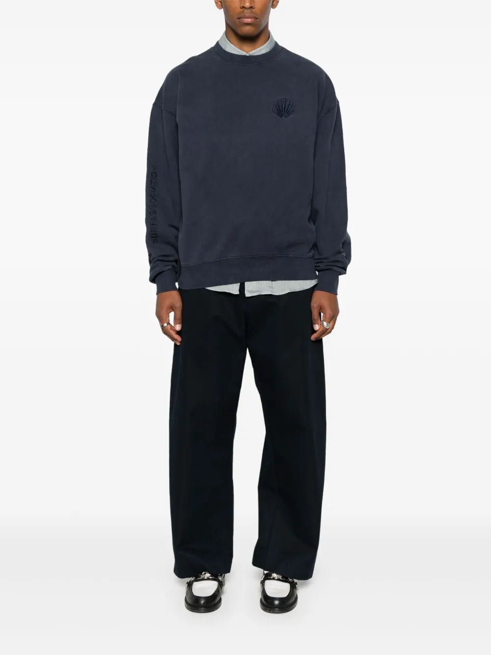 NEW AMSTERDAM Katoenen sweater - Blauw
