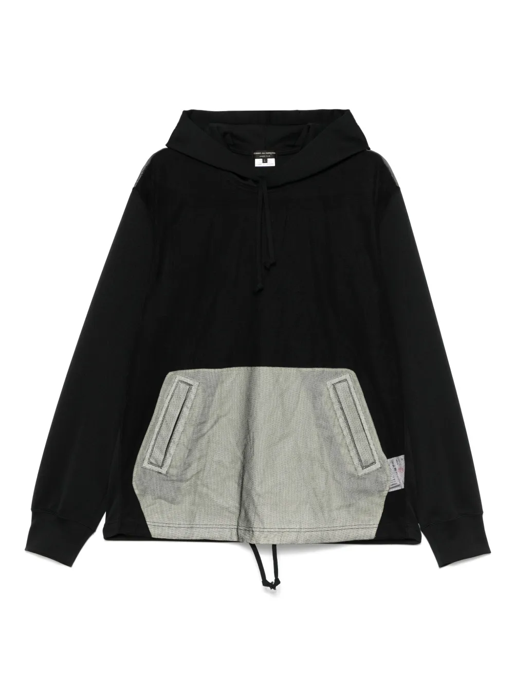 Comme des Garçons Homme Plus Hoodie met vlakken Zwart