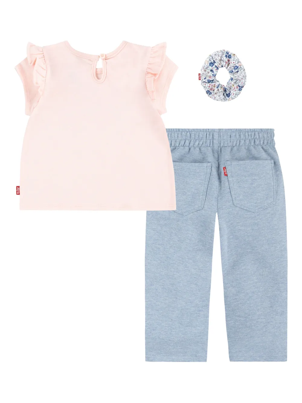 Levi's Kids Top en joggingbroek met ruches Roze
