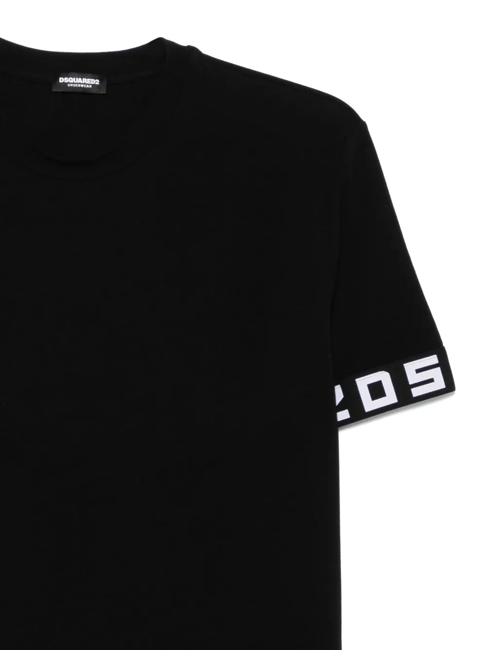 DSQUARED2 T-shirt met logo jacquard Zwart