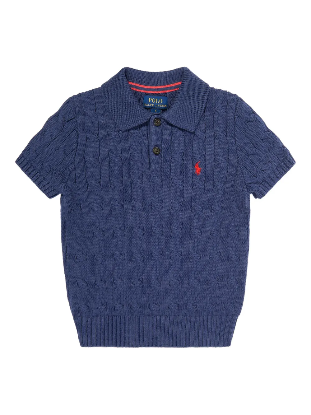 POLO RALPH LAUREN KIDS Gebreid poloshirt Blauw