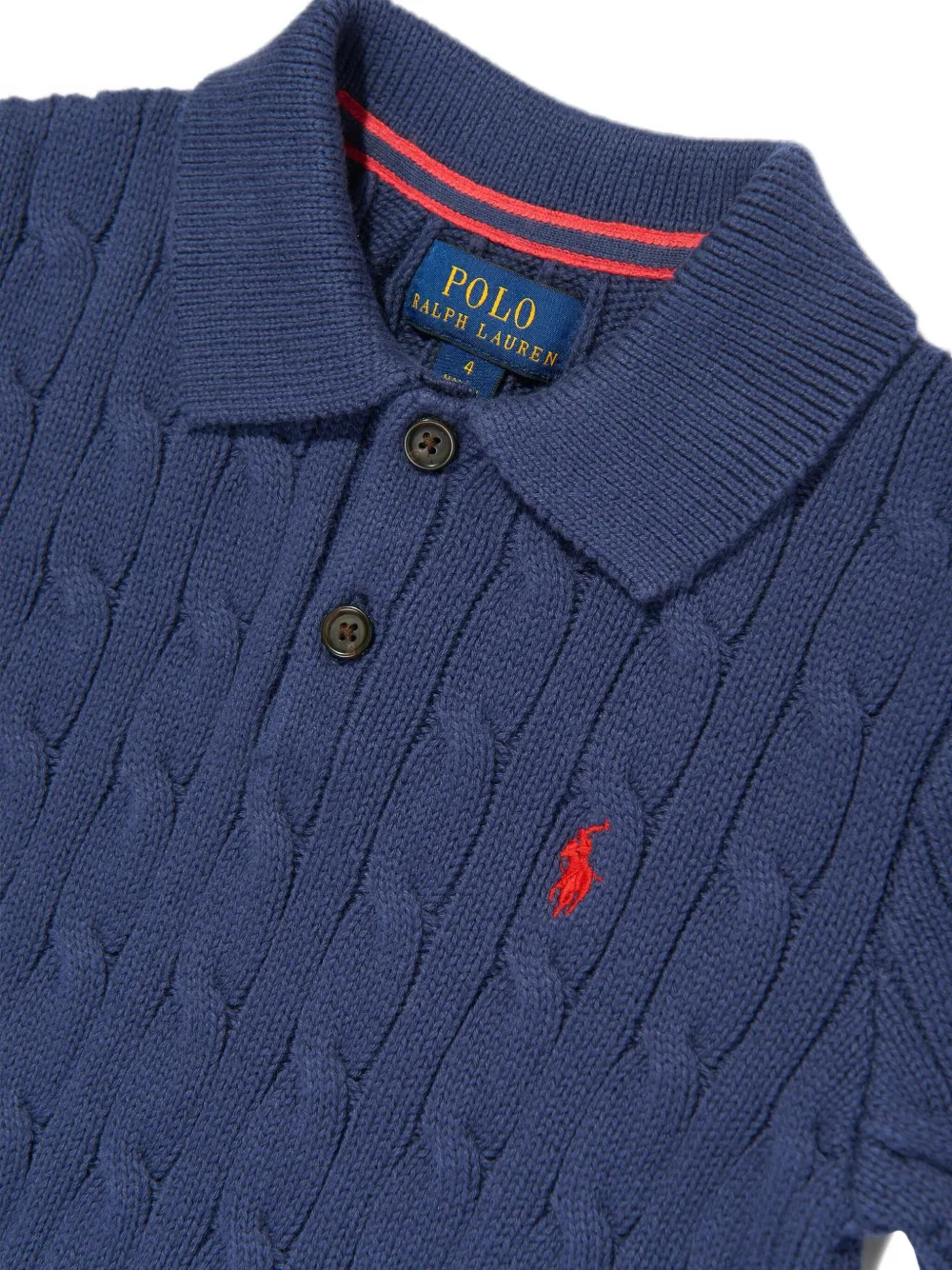 POLO RALPH LAUREN KIDS Gebreid poloshirt Blauw