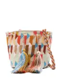GUANABANA geometric-pattern bucket bag - Neutrals