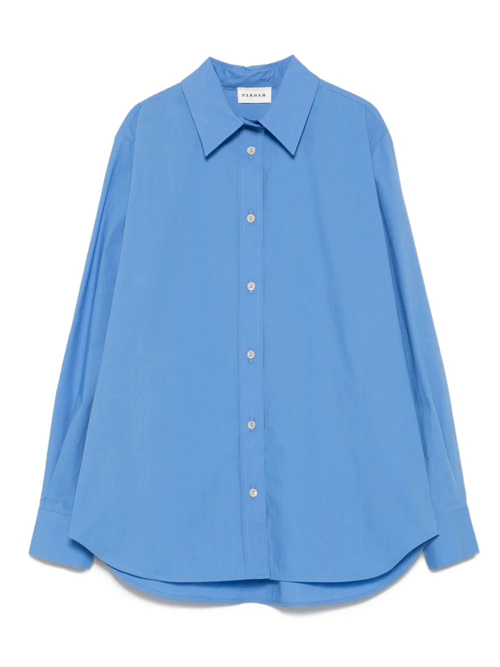 P.A.R.O.S.H. Blouse met lange mouwen en kraag Blauw