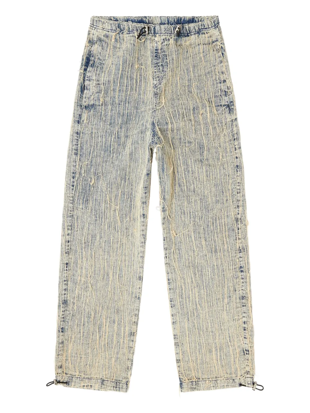 Diesel D-Martial frayed-detail jeans Blauw