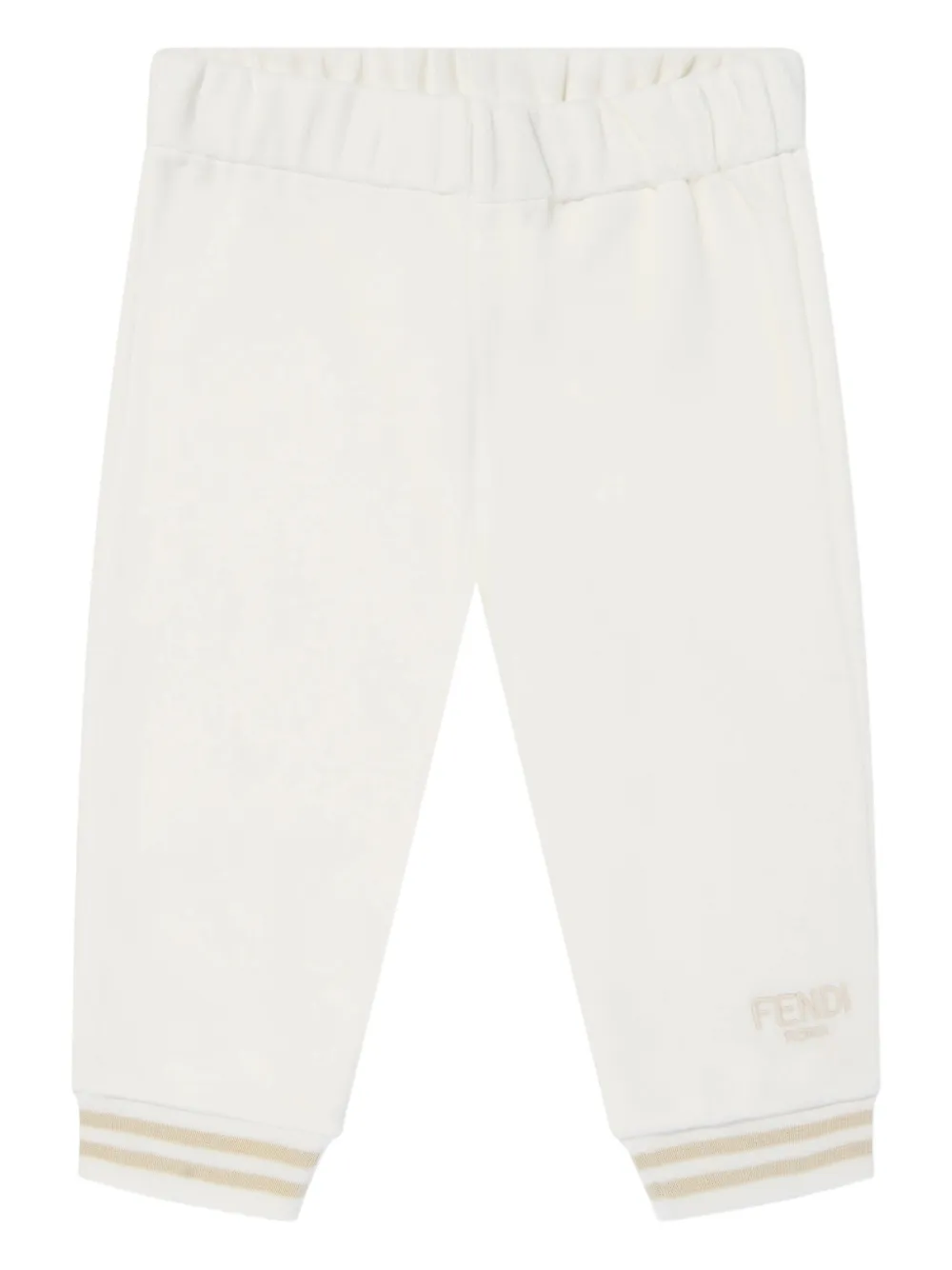 Fendi Kids Jersey trainingsbroek Wit