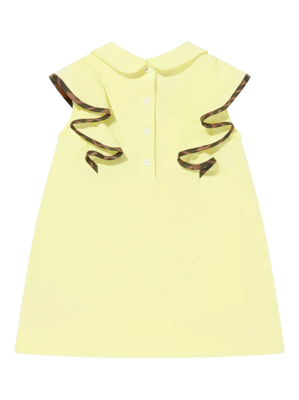 Fendi Kids cotton dress - Geel