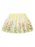 Fendi Kids striped mini skirt - Yellow